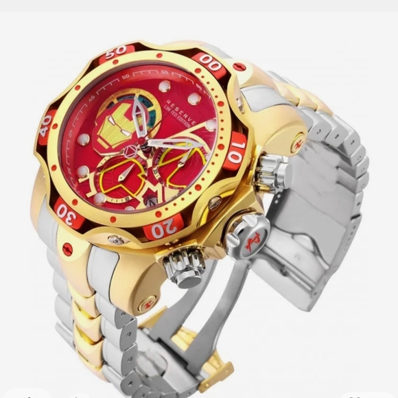 Invicta Marvel Ironman Swiss Ronda Z60 Caliber Men's Watch - 52.5mm, Steel, Gold - Picture 2 of 3